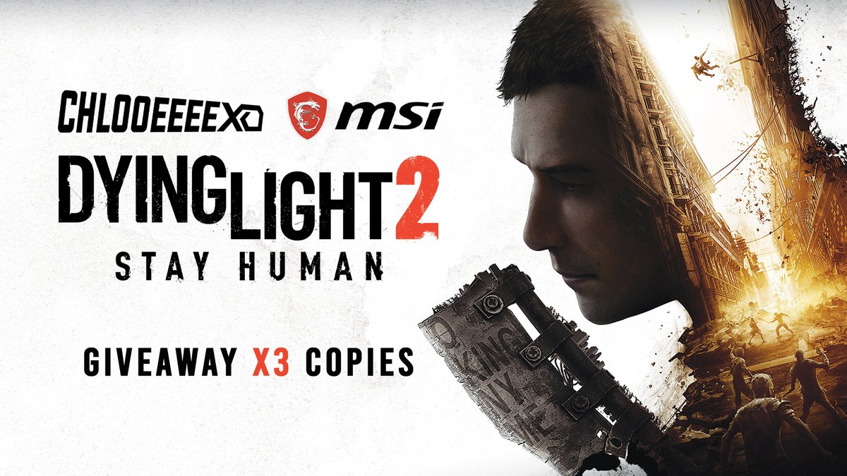🎉GIVEAWAY🎉
So... the lovely people over at <a href="/MSI__UK/">MSI UK</a> have been able to secure 3 copies of <a href="/DyingLightGame/">Dying Light</a> 2 to giveaway to the community! Want a chance to visit The City? 

---- Enter here ----
🔗bit.ly/3L1gzHL🔗

🚨 ENDS FRIDAY 12PM GMT! 🚨

#DyingLight2