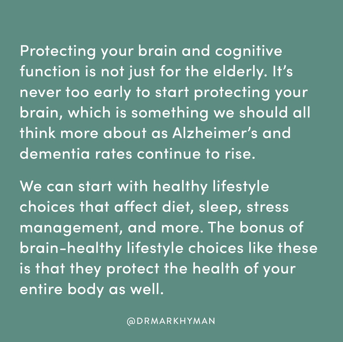I recently released a whole episode about Alzheimer’s and dementia as part of my new Masterclass series. I talk about early detection, contributors to cognitive dysfunction, foods that fuel the brain, and so much more. Listen: bit.ly/3KjnBXF