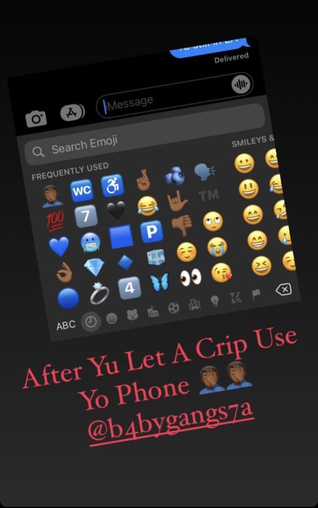 After you let a Crip use yo phone 😂😭