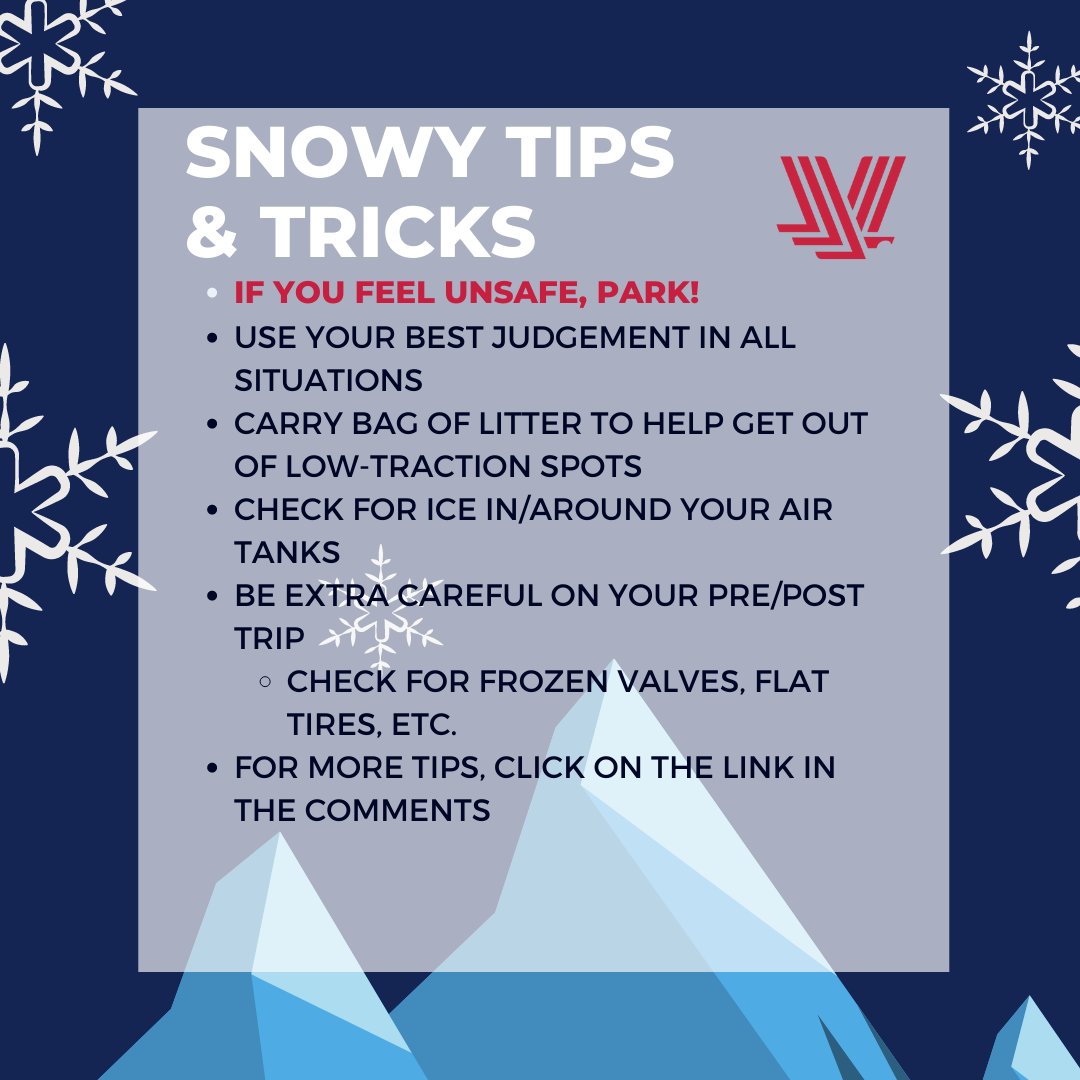 Stay safe out there, drivers! We encourage you to make the best decision for the safety of you and others on the road. 

Here the link to more Wintery Truck Driving: smart-trucking.com/driving-in-sno…

#IcyTimes #Snowmaggedon #IndyIce #Snowy #Winter #SafeInTheSnow #BeCareful #Truckers