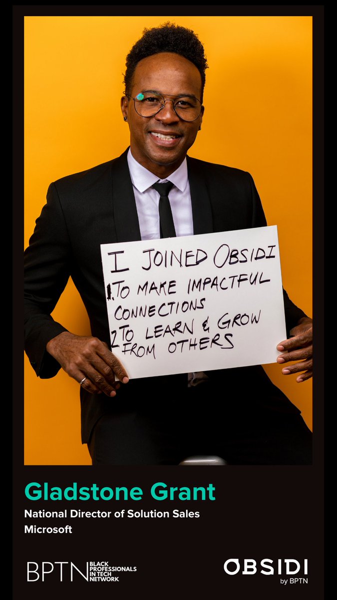 What’s your reason for joining Obsidi?

National Director of Solution Sales at <a href="/Microsoft/">Microsoft</a> @GladstoneGrant  joined Obsidi to “make impactful connections, grow and learn from others.”

Find your tribe on Obsidi.com. 

#OBSIDIbyBPTN #Growth #blackintech #bhm