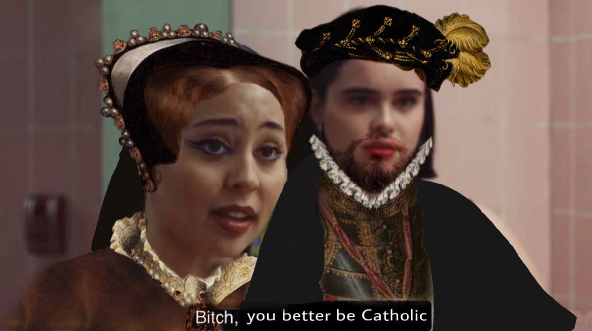 tudor_memes's tweet photo. mary tudor when she restored papal supremacy in england: https://t.co/pLXsBVM7iZ