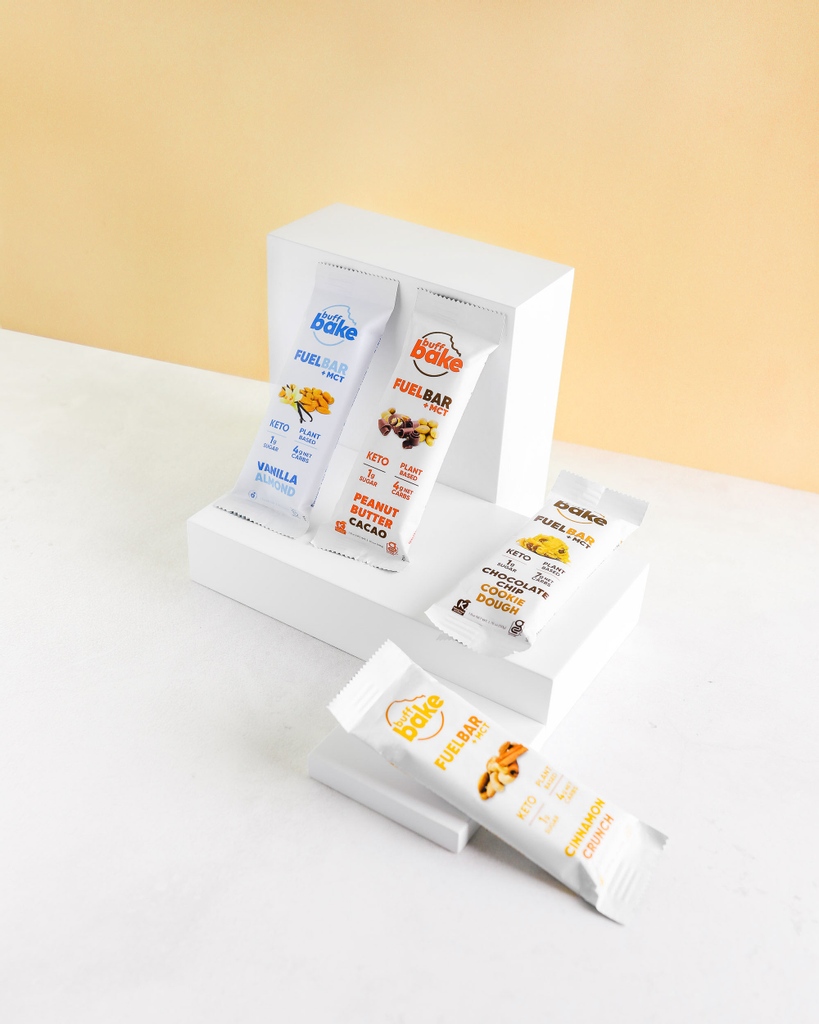 BuffBake's tweet image. Simple yet powerful. And we're not just talking about this visual... we're talking about our ingredients!⁠ Start with Peanut / Almond butter, then add MCT Powder, Sea Salt, Monk Fruit, and a pinch of a few other ingredients to make each bar their own unique flavor and boom 💥 ⁠