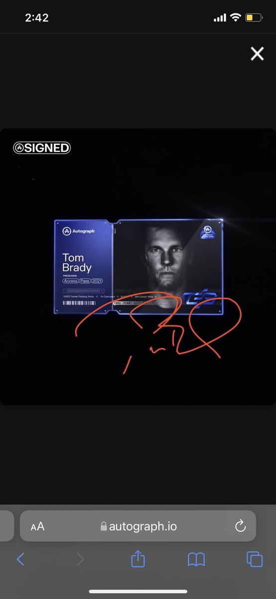 B_Heals152's tweet photo. @EmpireMaker2 is selling both of his Ruby Signature /12 Brady’s and Ruby Signature Sapphires /25! Go out and get em’ now before decentralization! @Autograph #BlueChipNFT https://t.co/HcVBLSVvWa