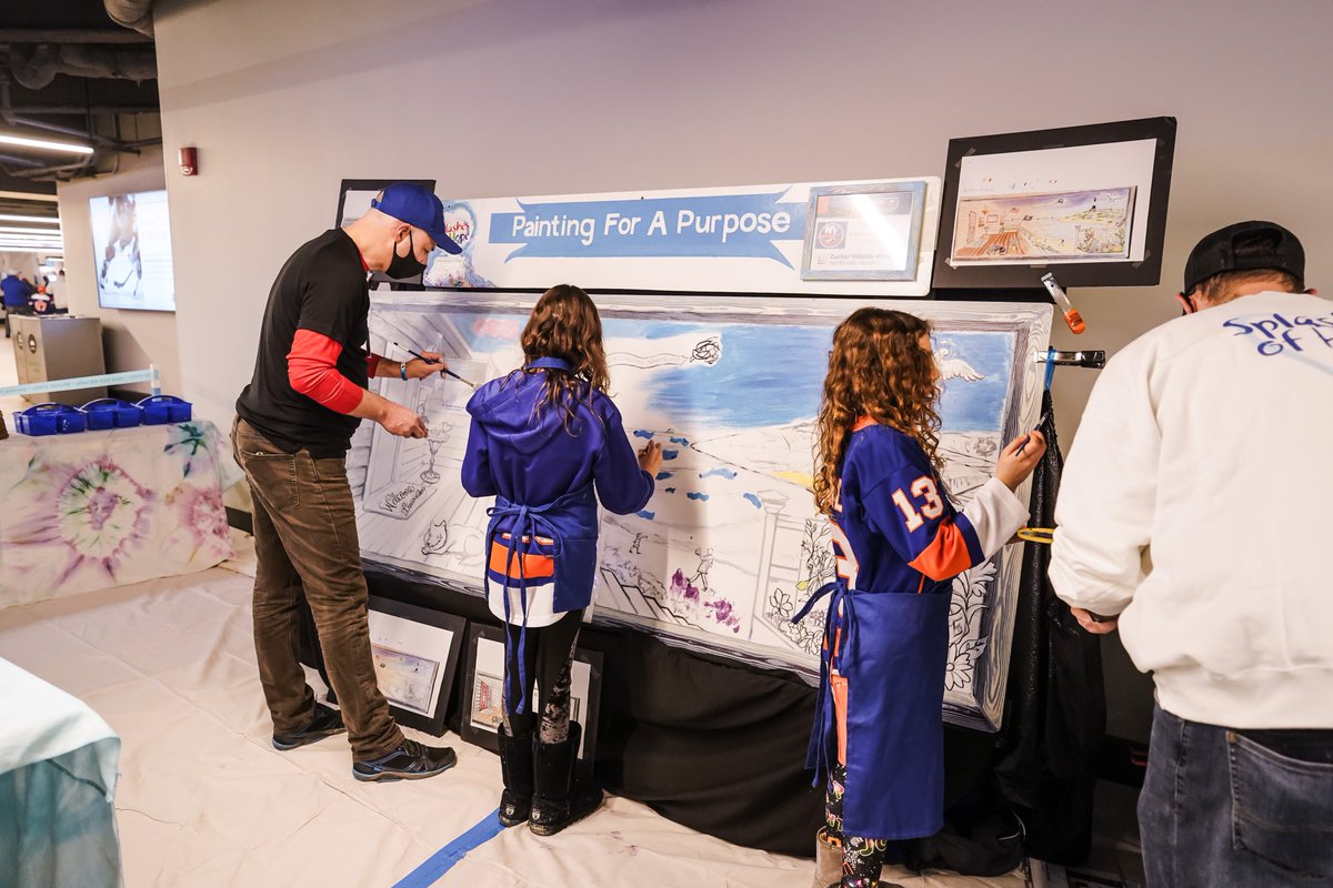 New York Islanders (@nyislanders) on Twitter photo Be a part of the art. 🎨
<a href="/SplashesofHope/">Splashes of Hope</a> has created a beautiful mural that fans will have the opportunity to help paint at tonight’s game on the concourse by section 118! The final mural will be presented to <a href="/NorthwellHealth/">Northwell Health</a>’s Behavior Health Hospital, <a href="/ZHHPsychiatry/">Psychiatry Residents at Zucker Hillside Hospital</a>. Be a part of the art. 🎨
<a href="/SplashesofHope/">Splashes of Hope</a> has created a beautiful mural that fans will have the opportunity to help paint at tonight’s game on the concourse by section 118! The final mural will be presented to <a href="/NorthwellHealth/">Northwell Health</a>’s Behavior Health Hospital, <a href="/ZHHPsychiatry/">Psychiatry Residents at Zucker Hillside Hospital</a>.