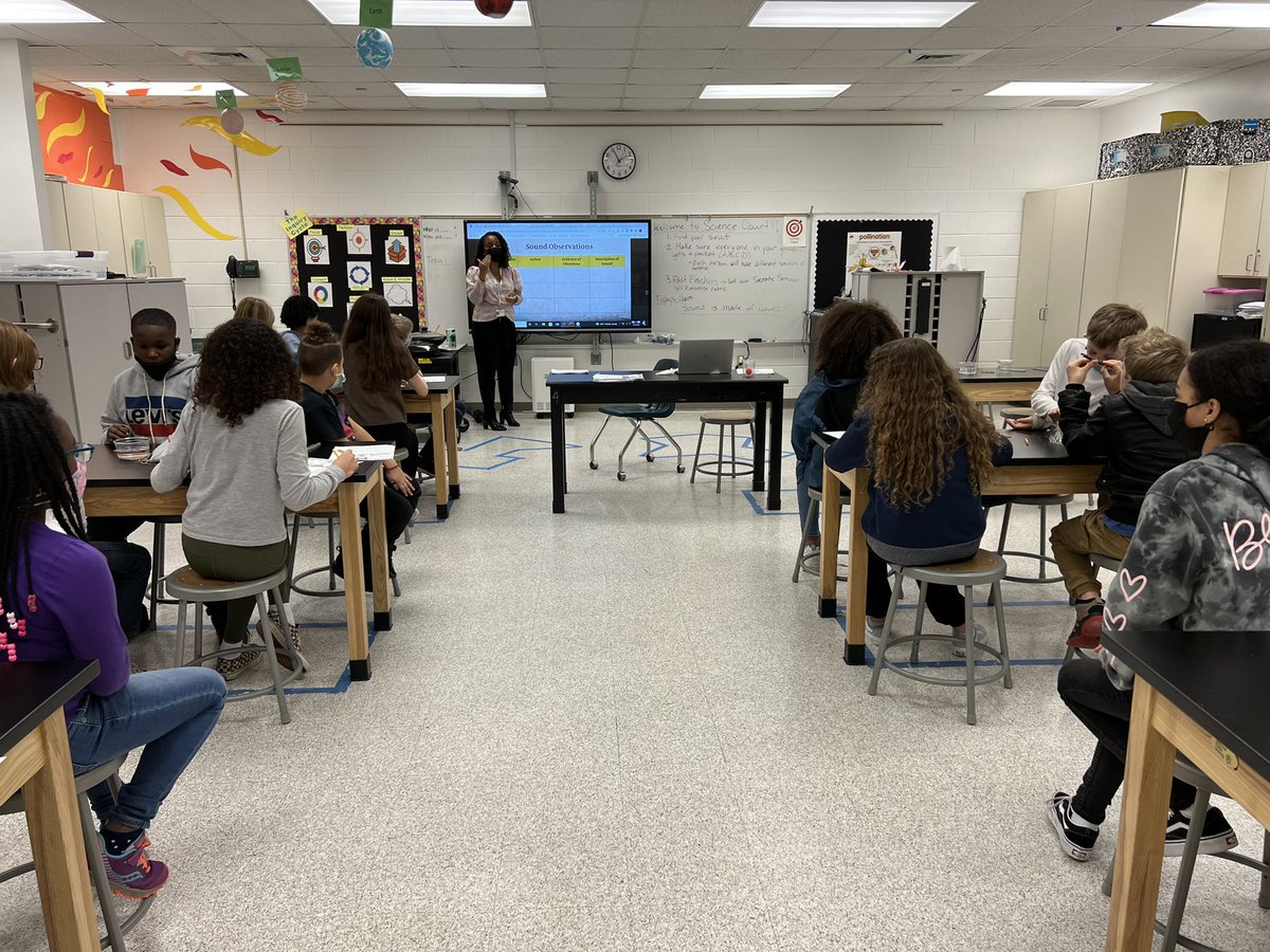 Thank you to <a href="/LJ_4thekids/">Laretha Johnson</a> and @Da_Coughlin for a terrific Science Court launch for our sound unit. So grateful to you both! <a href="/crystal_wilky/">Dr. Crystal Wilkerson, NBCT</a> <a href="/Thalia_Ele/">Thalia Elementary</a>