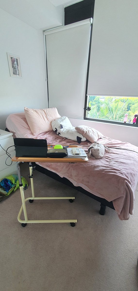 MsFridayology's tweet photo. #DisabilityHack
My bed doubles as an office #WorkFromHome https://t.co/HR9Ju5gJeo