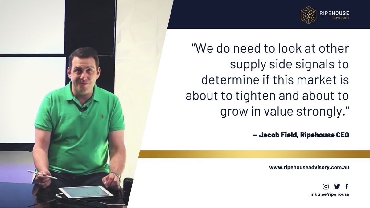 Ripehouse's tweet photo. "We do need to look at other supply side signals to determine if this market is about to tighten and about to grow in value strongly." - Jacob Field, Ripehouse Advisory CEO

#quote #property #realestate https://t.co/0v6KJsT2jb