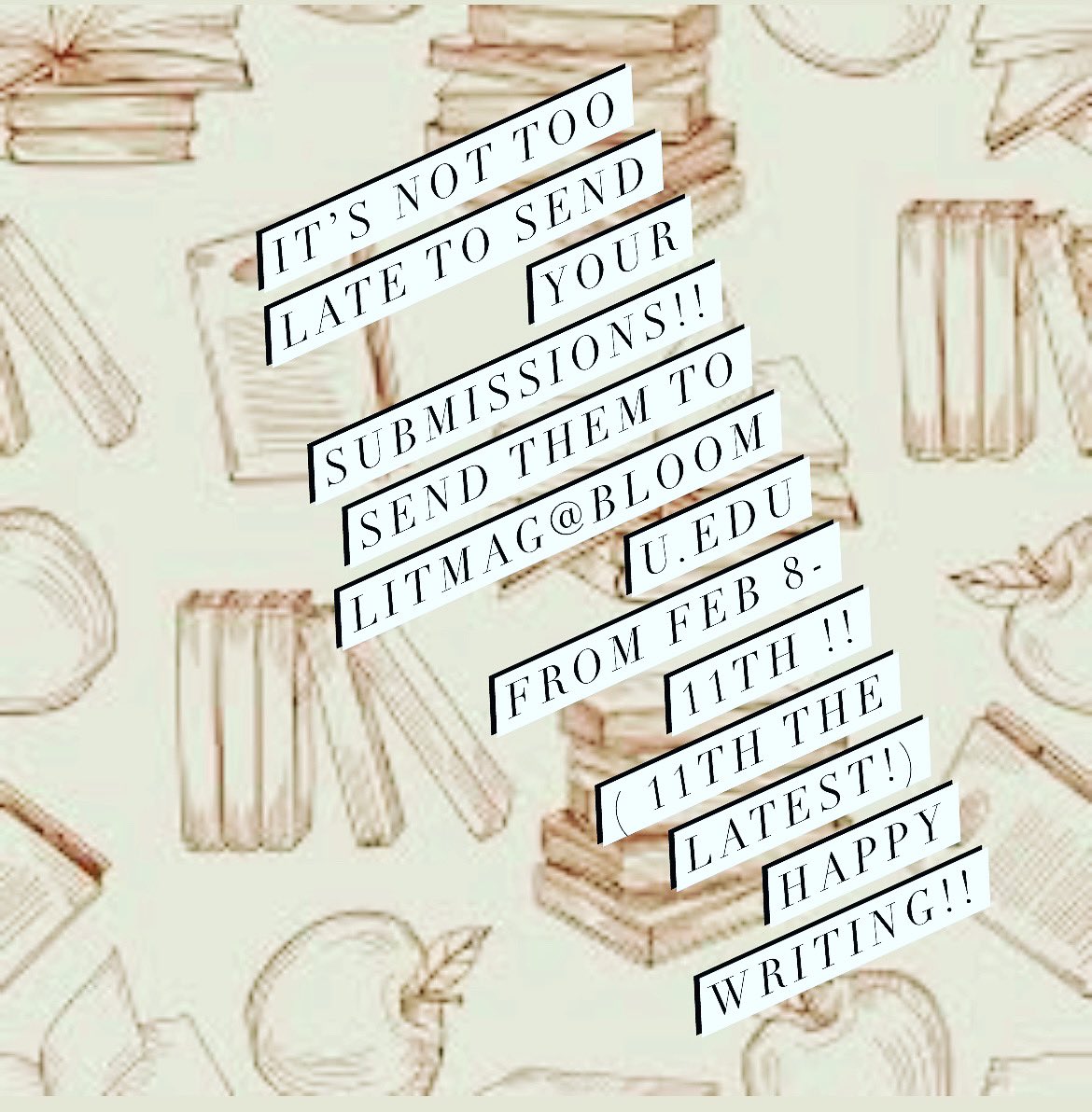WarrenBU49's tweet photo. ✨Email us @ litmag@bloomu.edu ✨ https://t.co/xMergZE37F