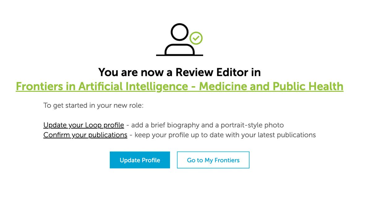 Thanks! I am proud to be a Review Editor in
Frontiers in Artificial Intelligence - Medicine and Public Health

#AI #aiinhealth #academics