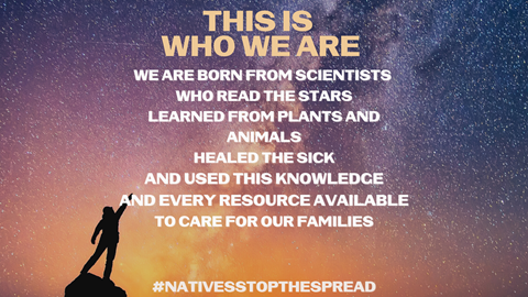NAYAFam's tweet photo. Resourcefulness &amp; responsibility to our communities are critical elements of our resilience. Today, COVID-19 vaccines are a powerful tool to protect one another. Please, take the shot to prevent the omicron variant from further spreading.

#NativesStopTheSpread #NativeScientists https://t.co/cPZUQ7XqiR