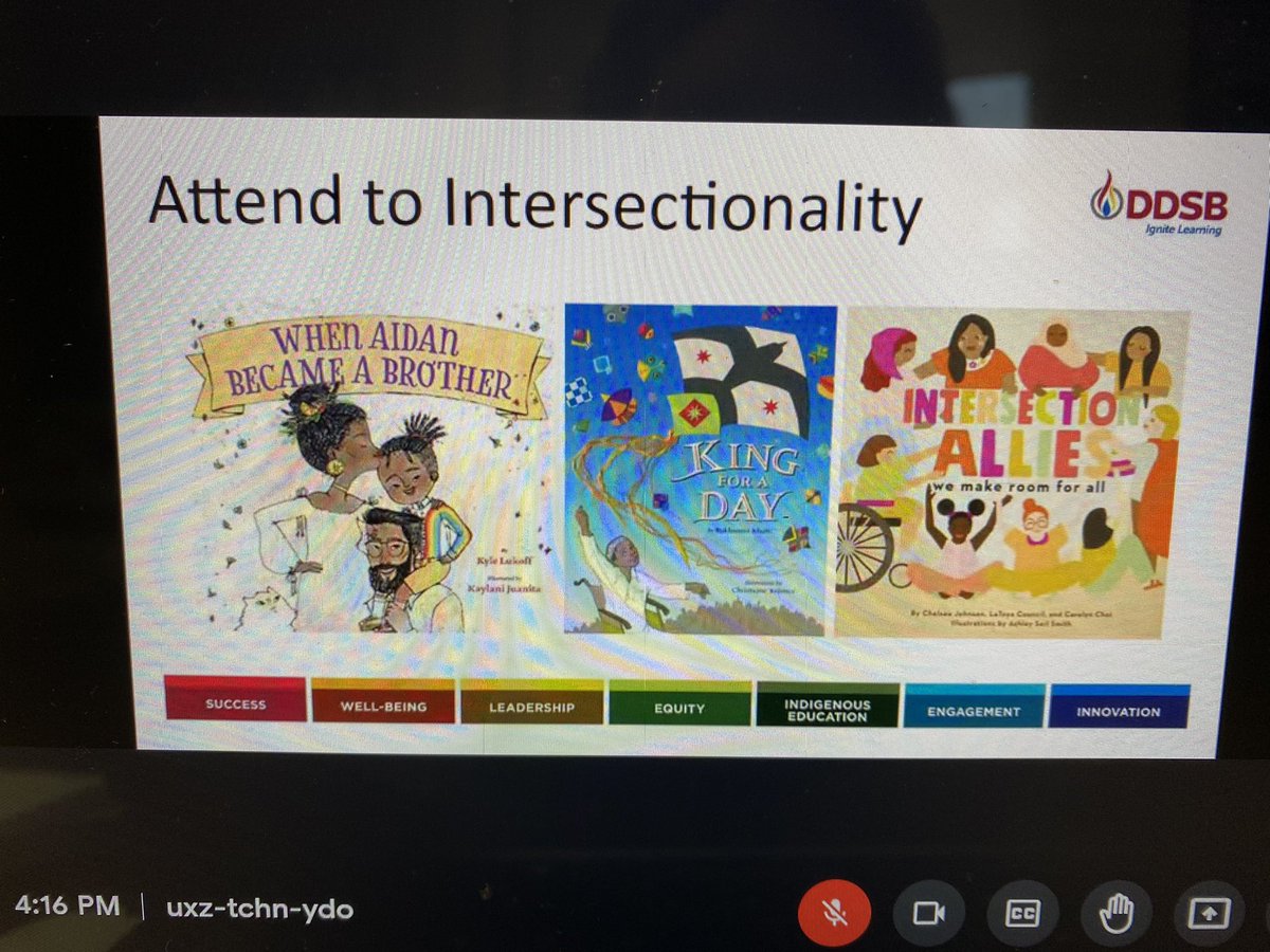 Staff engaged in learning related to our Human Rights inquiry about intersectionality of identity and critically selecting texts. Thanks <a href="/GohillMs/">Ms. Gohill</a>