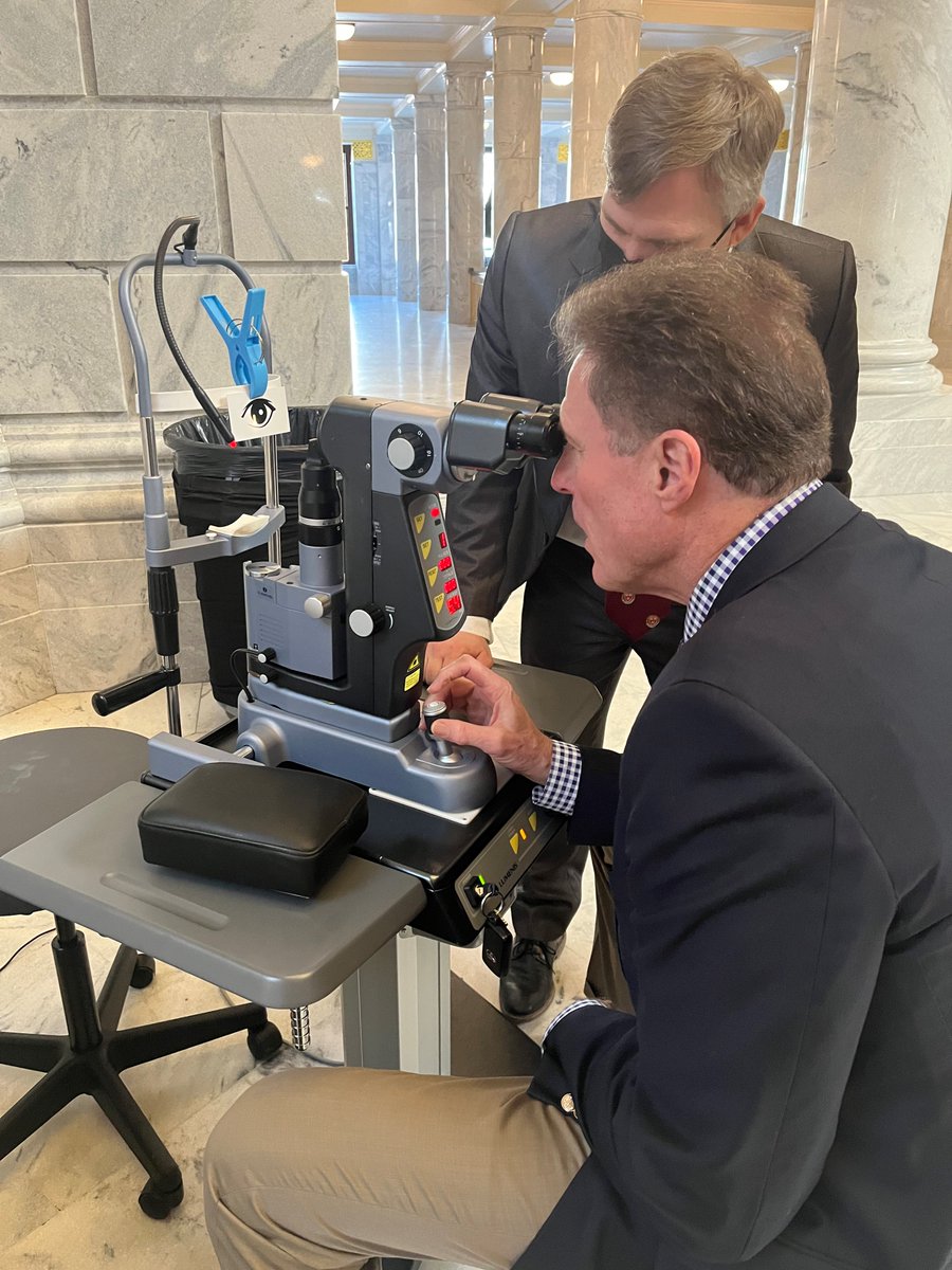 I was able to use a laser that helps people with eye problems. I appreciate our Optometrists and the great service they provide to our state.