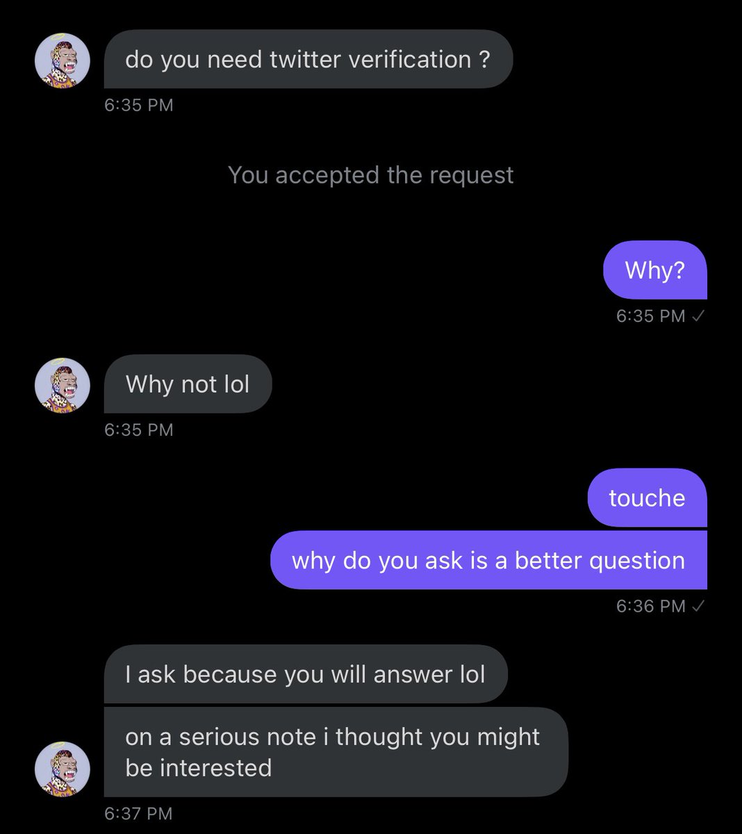 mr0chill's tweet image. Twitter verification: a triptych