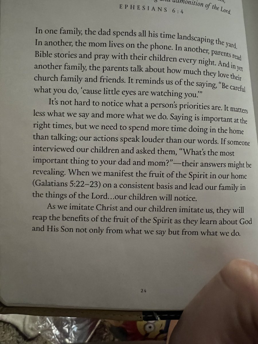 My in laws got this for me for Christmas. It’s easy to put work so high on priority list to be good at what you do, but man I gotta be honest this hit me hard. “If you ask your kids what’s most important to you” would it be my relationship with Jesus? My wife? My kids? Work?
