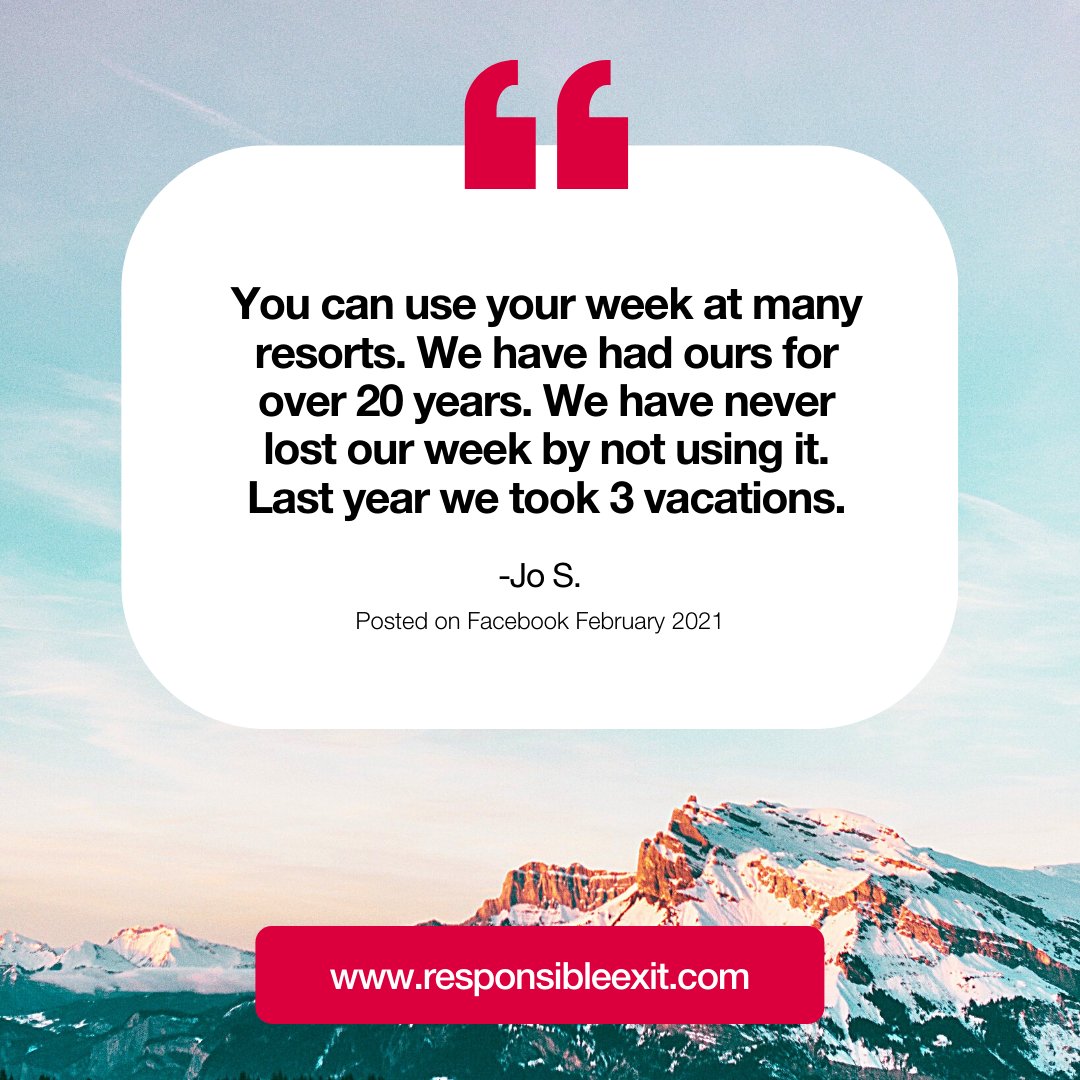 ResponsibleExit's tweet photo. We love to hear how timeshare owners are making the most of their experience. ⁣⁣
⁣⁣You can always contact your developer to learn about all of the opportunities available to you so that you can get the most out of your timeshare ownership #timeshareexit https://t.co/sz1iq6UQ1a