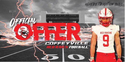 After talking to @Adr97D i am blessed to receive a offer from <a href="/Red_Raven_FB/">Coffeyville Football</a> #RedRavens🔴⚫️