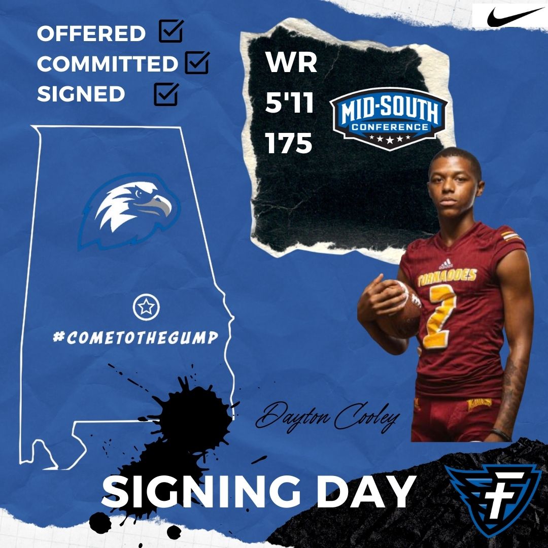 FaulknerFTBL's tweet photo. WELCOME TO THE GUMP!!! @daytoncooley2
 #SOAREagles #BEONE #NSD22 https://t.co/KwBaNVonDg