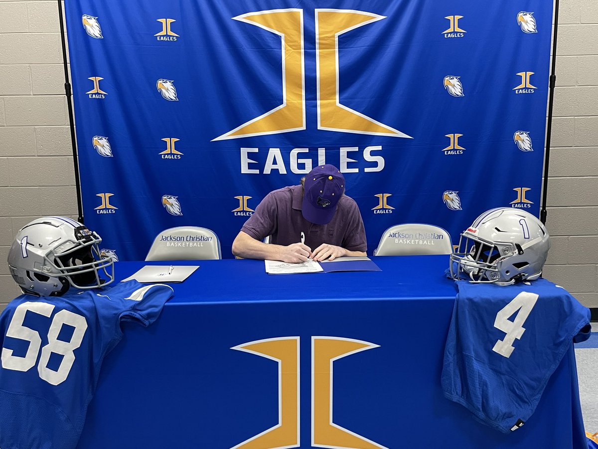 JCEagleFootball's tweet photo. Congratulations to Tacker Nash (Rhodes College) and Walker Rhea (Bethel University) on signing to play football at the next level! https://t.co/jcCr51OKJC