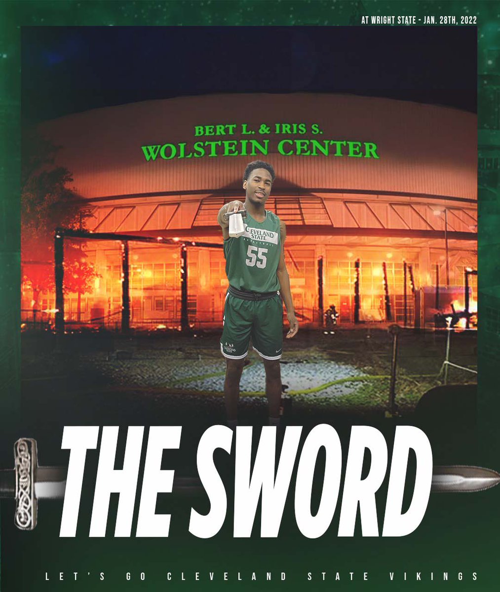 csu_basketball's tweet photo. Senior @Dmoi_VI takes home the Viking Sword of "Unselfishness & Accountability" after being the Highest Graded Offensive Player vs Wright State #OffensiveSword
#GoVikes https://t.co/nvBJXkoaG2