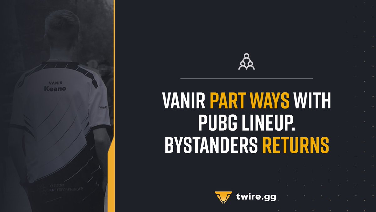 .<a href="/VanirGG/">Vanir</a> announced that has parted ways with the PUBG lineup.

The players will go back to <a href="/BystandersPUBG/">BystandersPUBG</a> while actively looking for an organization to represent. 🔍

📰 Read more: twire.gg/en/pubg/news/2…

#PUBGnews