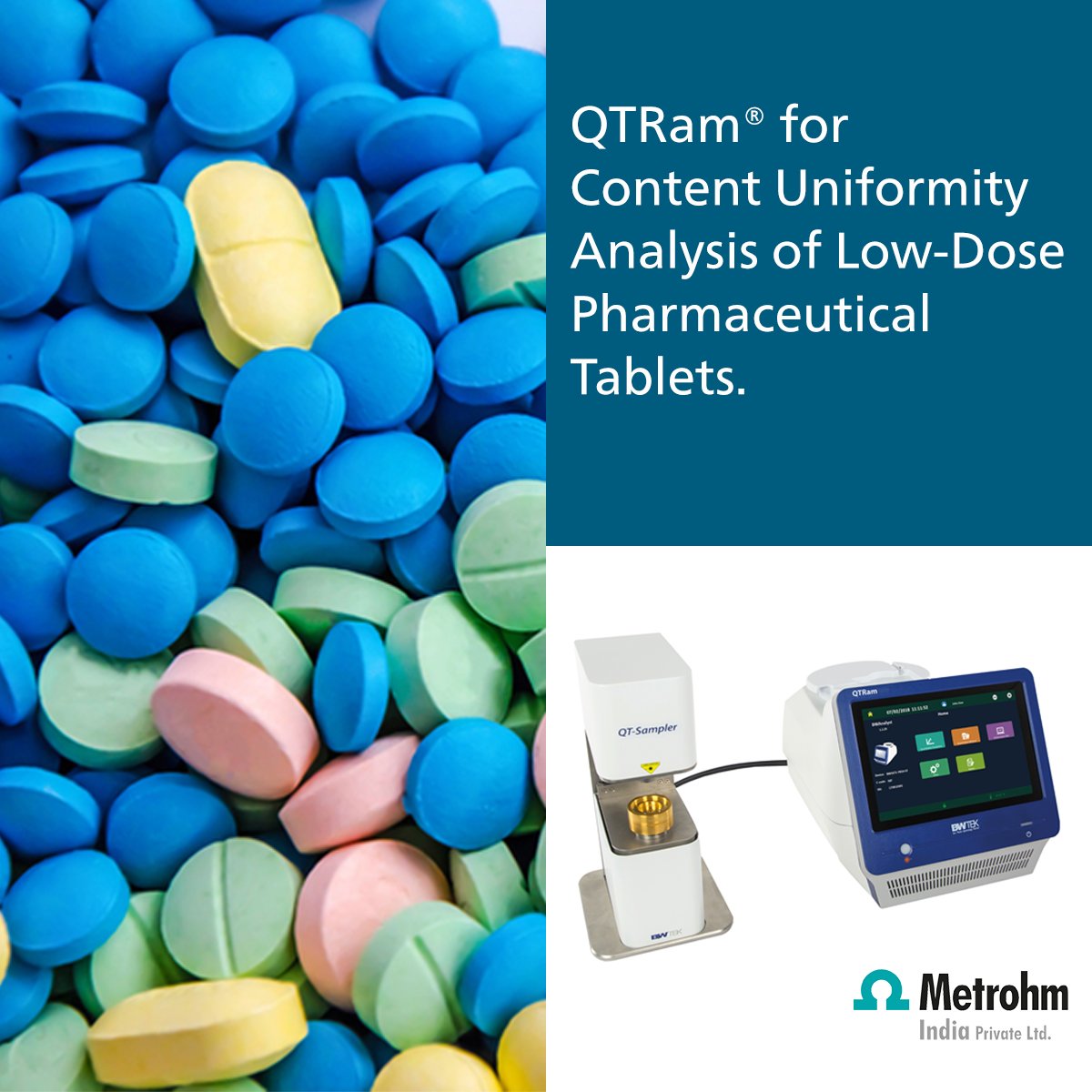 Metrohm_India's tweet photo. QTRamยฎ is a compact transmission Raman analyzer designed specifically for content uniformity analysis of pharmaceuticals in solid dosage forms.
Learn more: https://t.co/9vxSk68P8Z
#QTRam #BWTEK #Pharma #PharmaIndustry #PharmaAnalysis #Metrohm #MetrohmIndia https://t.co/UlTOIfvWwR