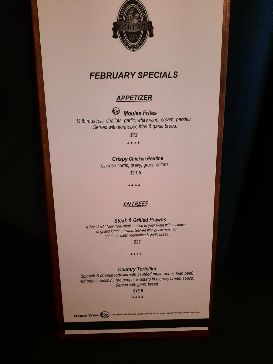New month means new Dinner Specials!!!