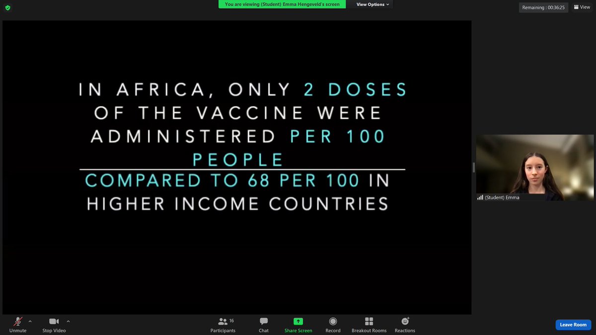 MrsMainero's tweet image. Happening Now! @ReutherCrusader Emma is sharing her @OaklandSchools #OYIL project. Emma was inspired to create a PSA about the need for more vaccines for Africa. Thank you for sharing your passion to change the world with us all. @rochcommschools #OYILTroy #deeplearning #RCSPride