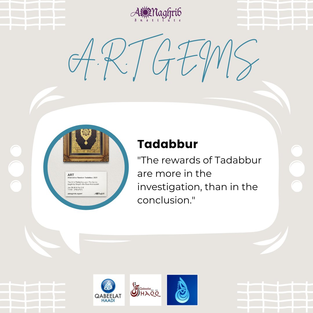 Almaghrib_BA's tweet photo. Gems from the first weekend of A.R.T 

You can still join us for the second weekend. Sign up today at https://t.co/fRD3tpSyZb to reserve your spot!

#AlmaghribInstitute #VirtualAlmaghrib https://t.co/cvrs8z4pm1
