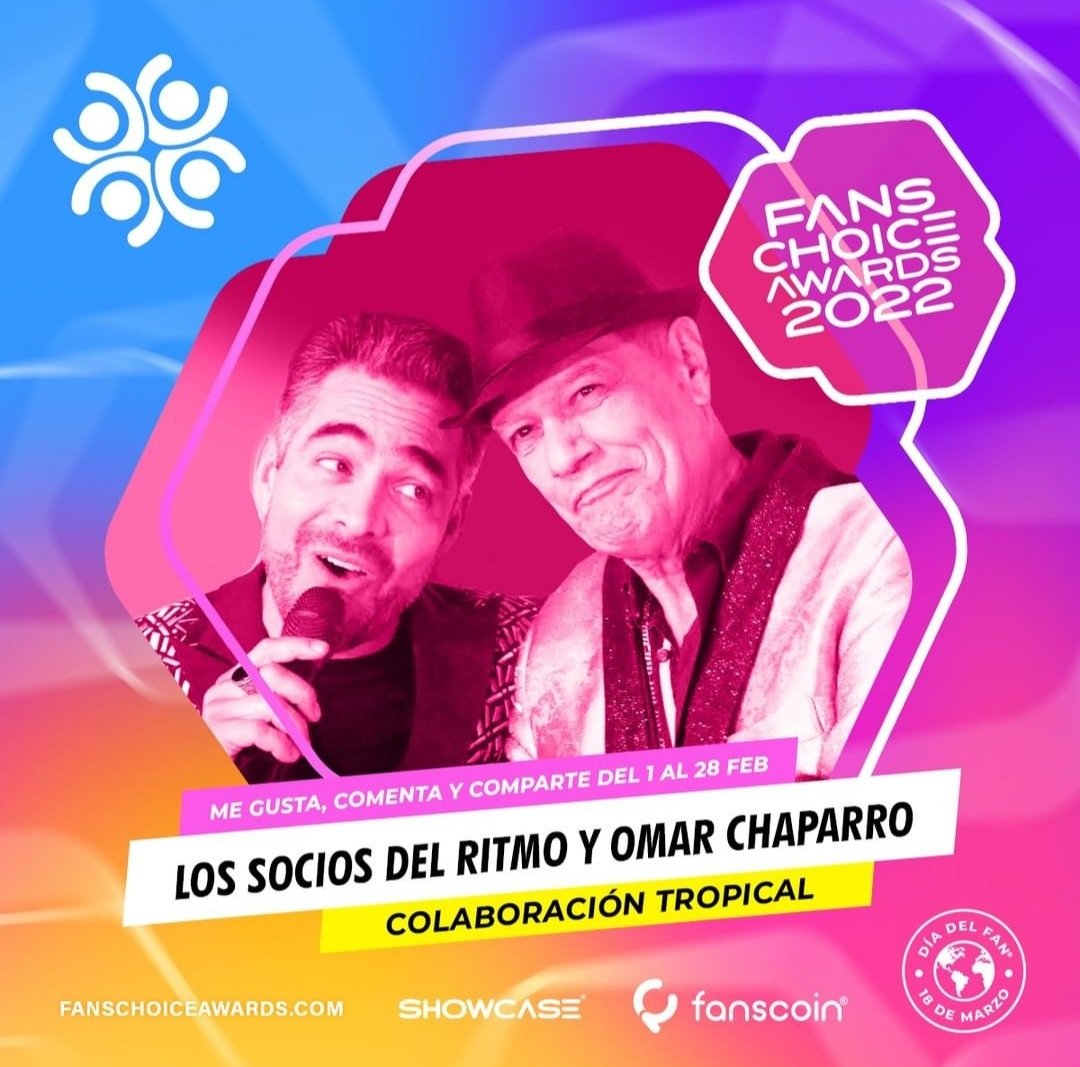 Estamos nominados en los #FansChoiceAwards2022 junto a <a href="/OMARCHAPARRO/">Omar Chaparro</a>, contamos con tu apoyo, cumbiero.