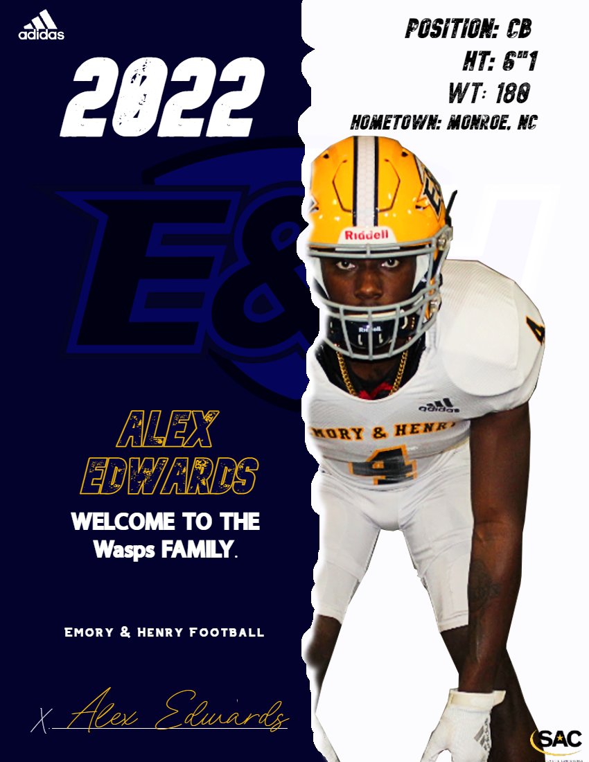 EmoryHenry_FB's tweet photo. Welcome to the Family ‼️ #SACAttack #StingersUp🤙🏽 #HardHatDefense https://t.co/o3wGjpQglh