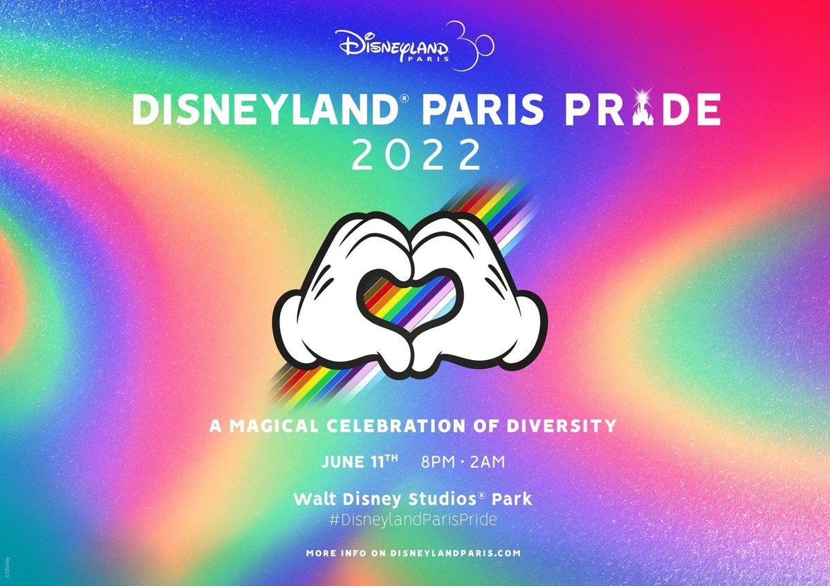 Disneyland Paris Pride returns to the resort on 11 June 2022, with a celebration of diversity at the Walt Disney Studios Park between 8PM - 2AM.

Tickets for the event will be released for sale on 8 February 2022.

#disneylandparispride #DisneylandParisPride https://t.co/9ObtC19OqK