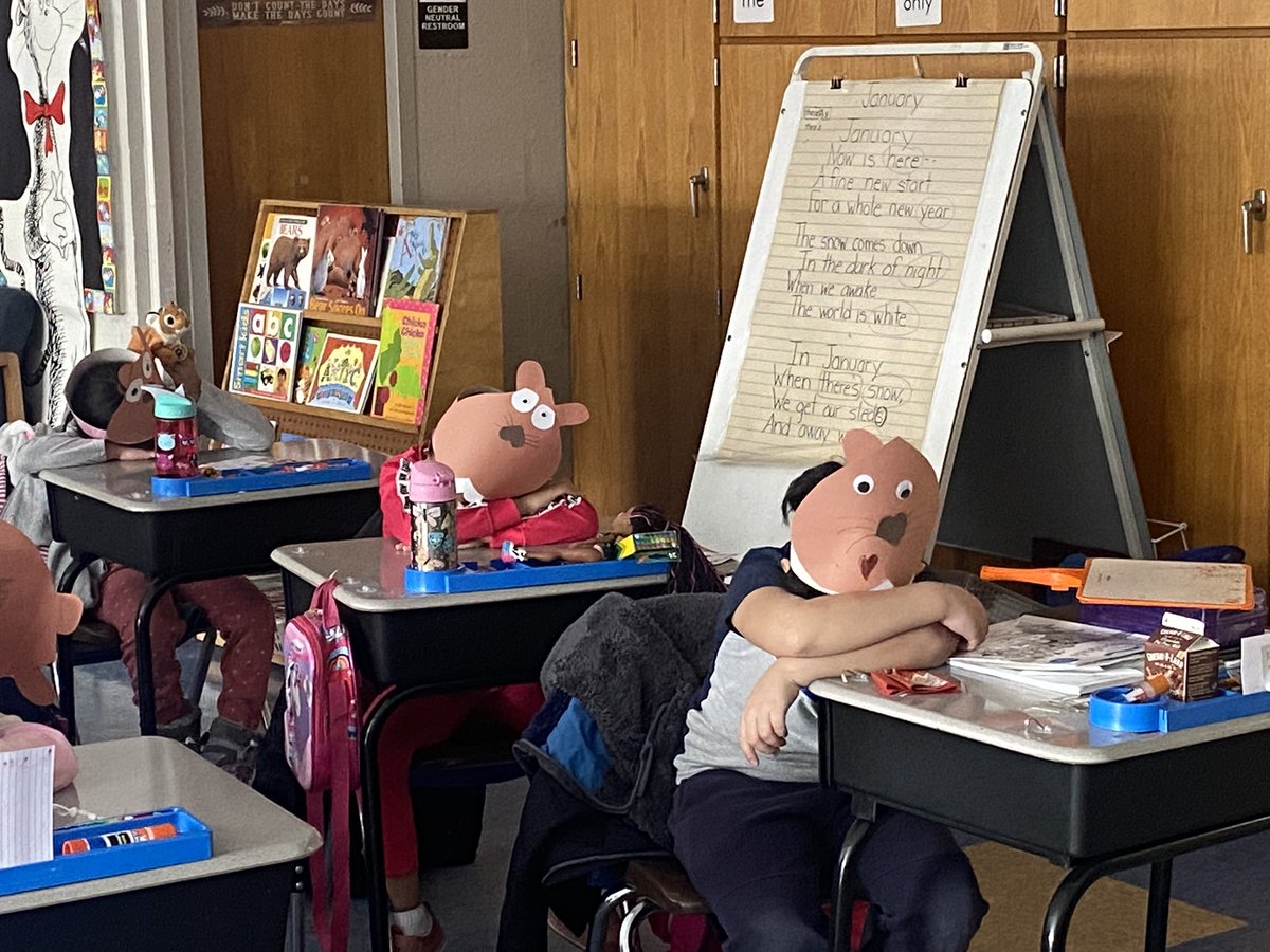 Groundhogs are going back to hibernate for 6 more weeks!!! #6moreweeksofwinter <a href="/WheelerAvenue/">Wheeler Avenue School</a>