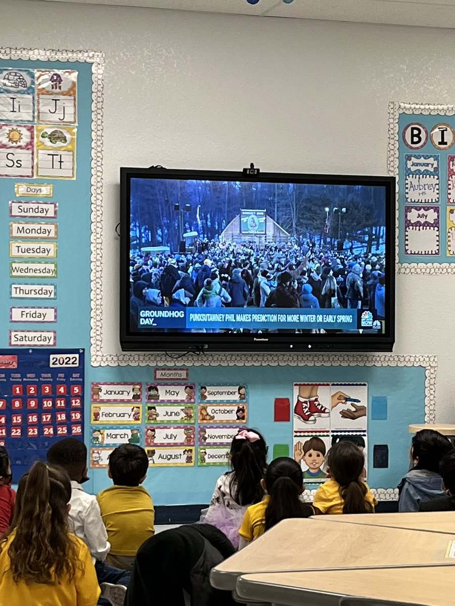 Punxsutawney Phil  predicted 6 more weeks of winter.🥶 ❄️ #GroundHogDay2022 @Mrs_Castro_RSE #RSEbrickbybrick @RSEcowboys