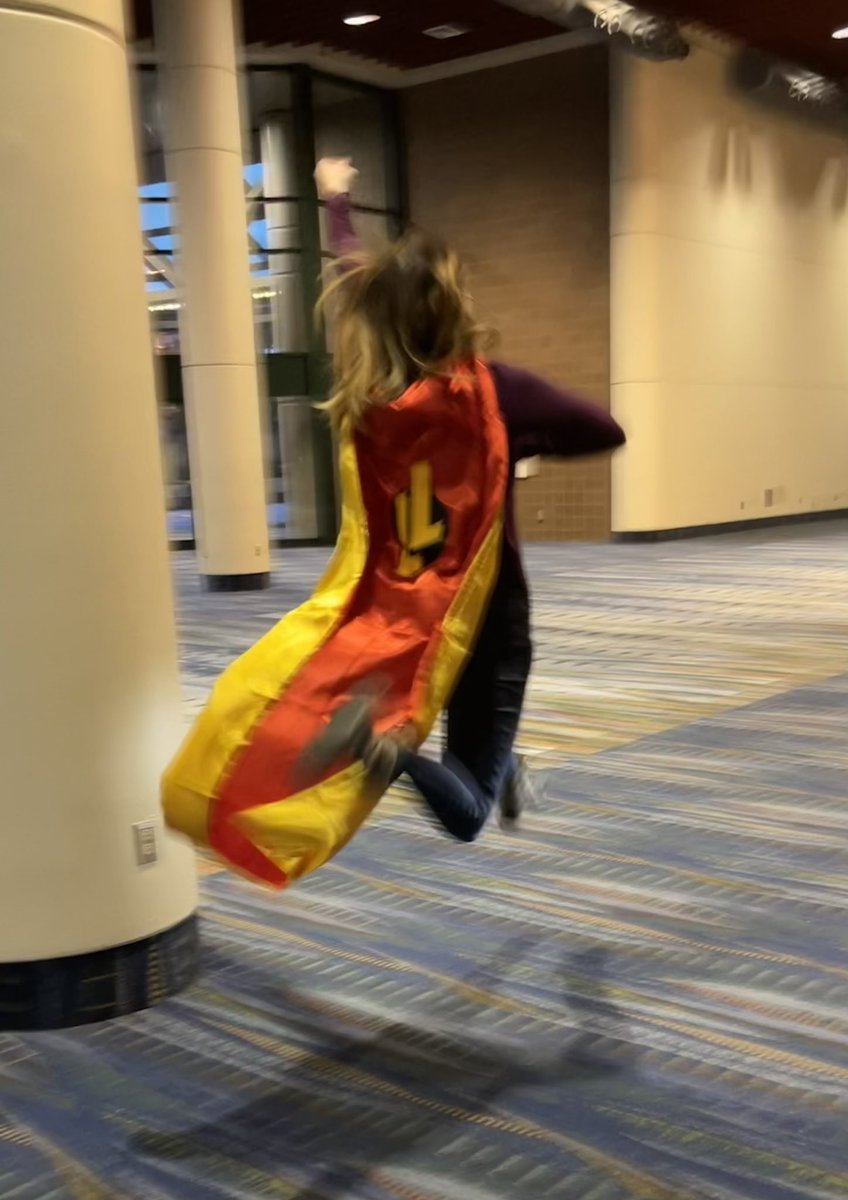 <a href="/mrsluekingmath/">Kaci Lueking</a> won a cape!!! She’s in her math happy place…#wsdlearns #snowdayworkday #mathcoachlife