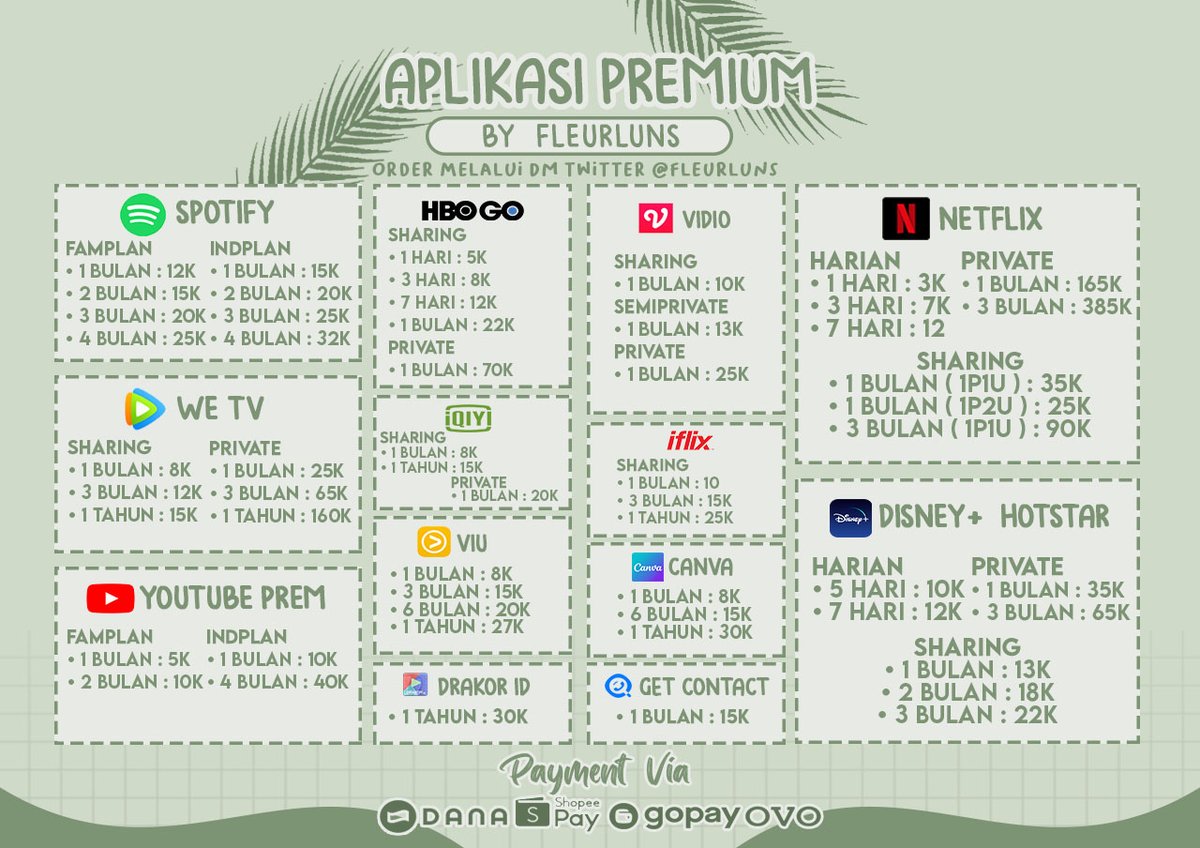 basrceng's tweet photo. @jaykeuya hai cari apk premium? @fleurluns ada nih
netflix, spotify, viu, iqiyi, HBO GO, vidio, wetv, disney+, youtube premium, iflix, wattpad, vsco dll

order? just dm @fleurluns and i'll reply asap😉 (fast resp) 
https://t.co/I9sZz5hZFk