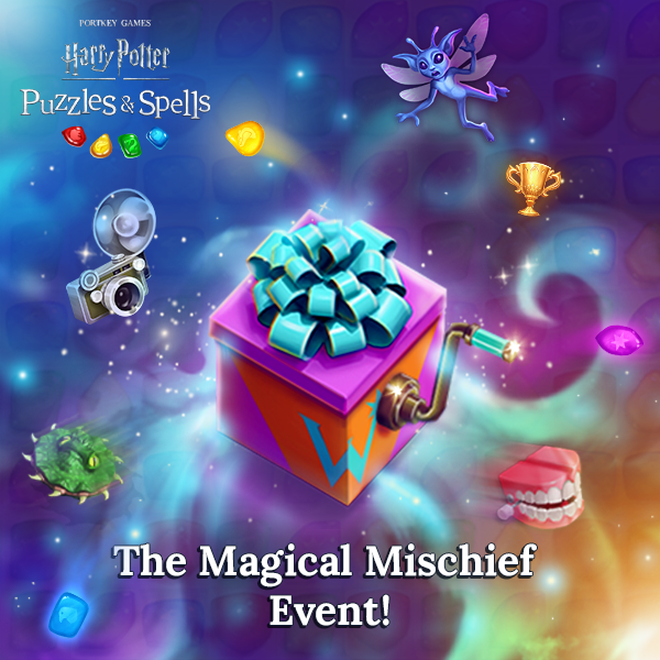 HPPuzzlesSpells's tweet photo. “I solemnly swear that I am up to no good!” Complete Puzzles and earn Mischief Points during the Magical Mischief Event. Enjoy this fun-filled event and compete for League Tier promotion!
Play #MagicalMischiefEvent NOW ➡️ https://t.co/AuAe3HALOF
#PuzzlesAndSpells #PrankBox https://t.co/biP9GbHEWF