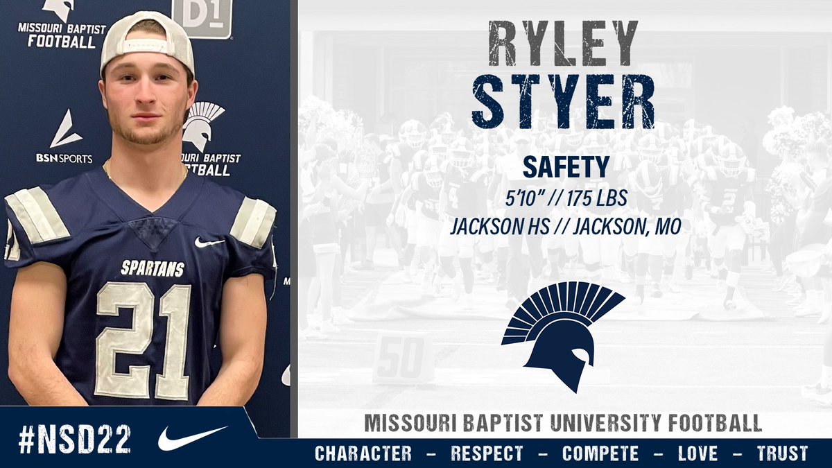 MBUFootball's tweet photo. 🚨 BREAKING 🚨

Welcome @StyerRyley, SAF from @jacksonfbnation . Welcome to the @MoBaptistU  family! #NSD22  #pillars #SpartanNation https://t.co/jbKHooR66t