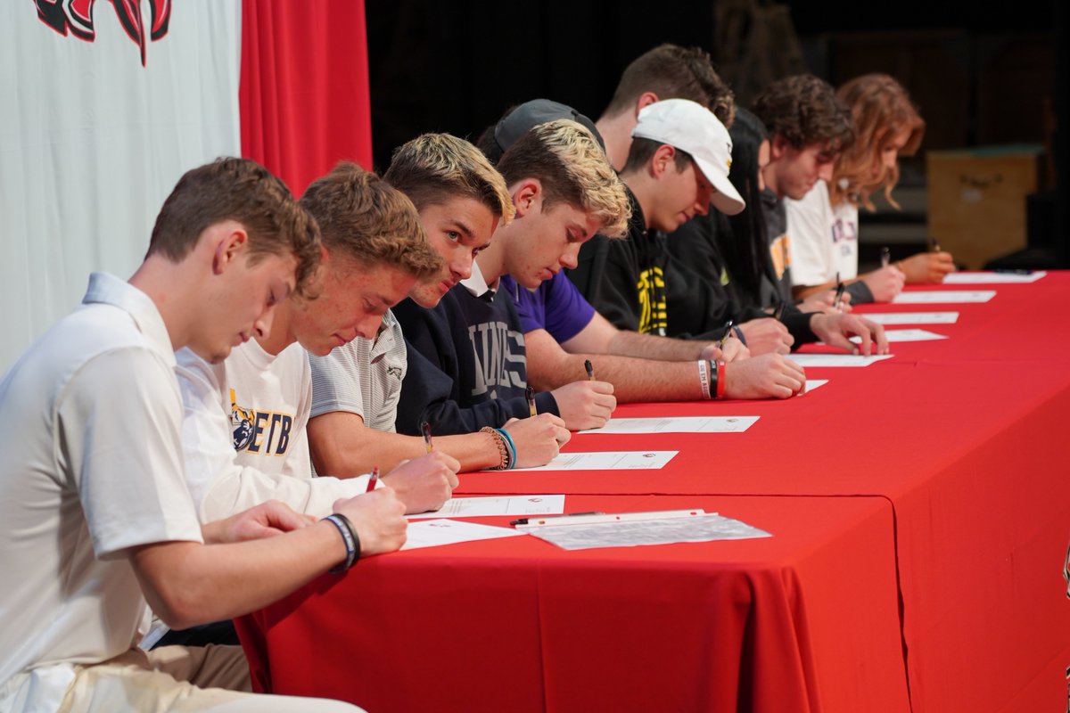 ArgyleISD's tweet photo. What a great celebration at AHS today!✍️

Ten Eagle student-athletes signed scholarships on National Letter of Intent Signing Day! Congratulations on this great accomplishment and we look forward to following your careers! https://t.co/kvNBoUTNOE