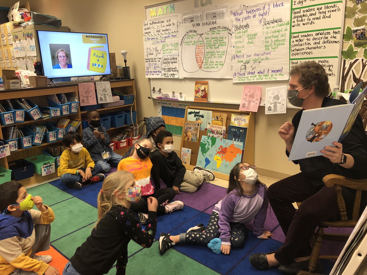 We were so lucky to have so many guest readers visiting us today for #WorldReadAloudDay from our <a href="/PangbornES/">Pangborn Elementary</a> family! Thank you <a href="/RaegonClutz/">Dr. Raegon Clutz</a> <a href="/Brandeli1974/">Beth Brandenburg</a> Ms, Jermyn, and Mrs. Kline for spreading your love of reading with us! #LearningInMorrisCode #wcpsmd