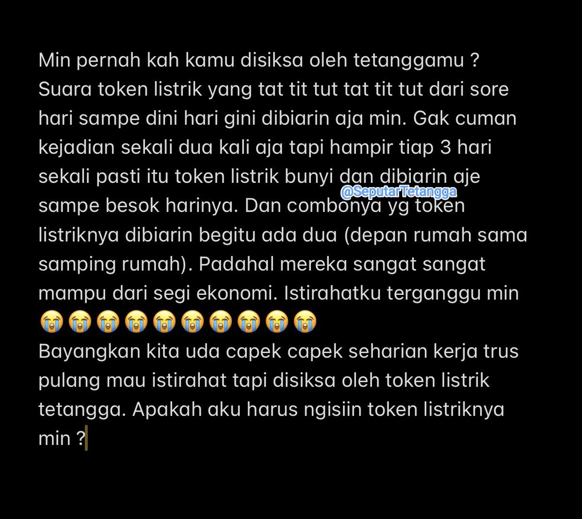 SeputarTetangga's tweet photo. Tiiiit tiiiiit tiiiit tiiiit tiiiiit tiiiiit tiiiit tiiiiit https://t.co/EdcJ71QUJr
