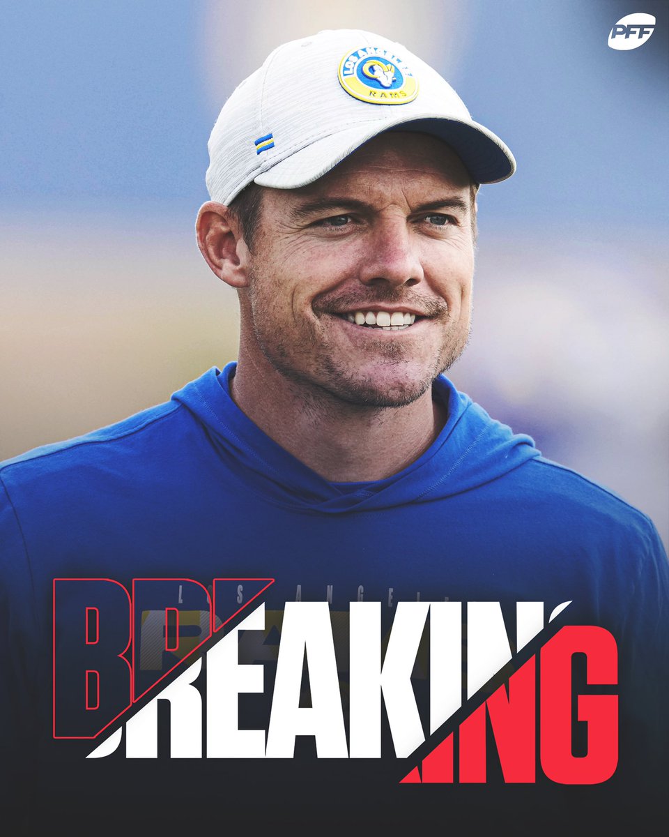 PFF's tweet photo. Rams OC Kevin O’Connell will be the next head coach of the Minnesota Vikings but can’t officially sign until after the Super Bowl, per @RapSheet https://t.co/rtcHw9o10O