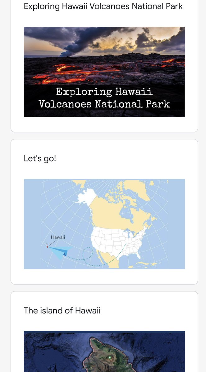 sciencesparkle's tweet photo. AMI Day 1: we explored @hawaiivolcNP via @googlearts. Tomorrow we learn why Hawaii’s volcanoes are so unique. #SnowDayVirtualFieldTrip #hmstigers @hmsleads https://t.co/4sC0CHqbcW