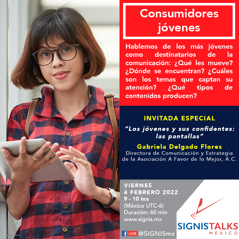 Twitter:
#SIGNISTALKS México “Consumidores #jóvenes” destinatarios de la #comunicación. ¿Qué les mueve? ¿Dónde se encuentran? ¿Cuáles son los temas que captan su atención? ¿Qué tipos de contenidos producen?
🗓viernes 4 feb @ 9 hrs 🇲🇽
➡ facebook.com/events/5338047…
<a href="/SIGNIS/">SIGNIS</a> <a href="/SIGNIS_ALC/">SIGNIS_ALC</a>