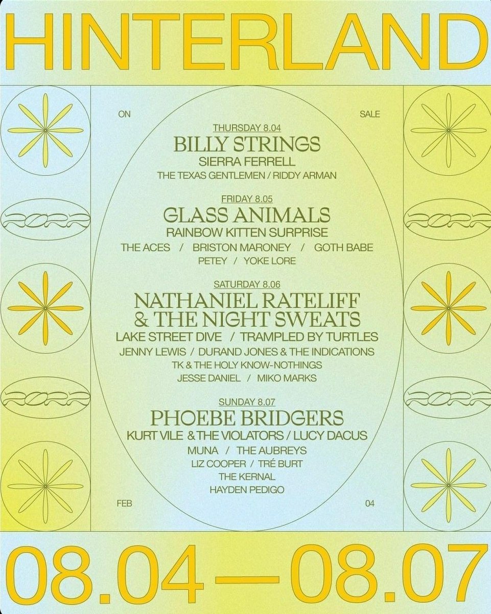 aubreysupdates's tweet photo. The Aubreys are on the way 💨

@hinterlandiowa is a music festival that happens every year in Iowa, USA. Expended to four days in 2022, the duo was invited to play on day 4, aug. 07th

The Fest contains phenomenal artists like Billy Strings, Phoebe Bridgers, The Aces and more! https://t.co/og3Rtv3eUY