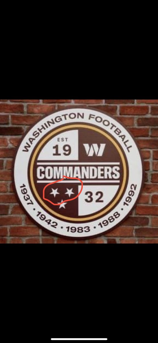 Definitely_Me_'s tweet photo. @grantpaulsen @Commanders Have you noticed these stars are upside down? https://t.co/SCwnq3fXU5
