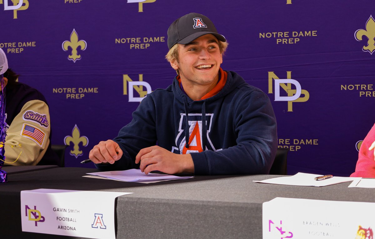NDP_Athletics's tweet photo. FOOTBALL // Photos from today's signing day event. Congrats to our 1st commitments from the Class of 2022: OL Jake Burrow, University of Tulsa; DE Dillon Jones, University of Sioux Falls; WR Gavin Smith, University of Arizona and QB Braden Wells, Northern State University. https://t.co/xSpNhcPBIl
