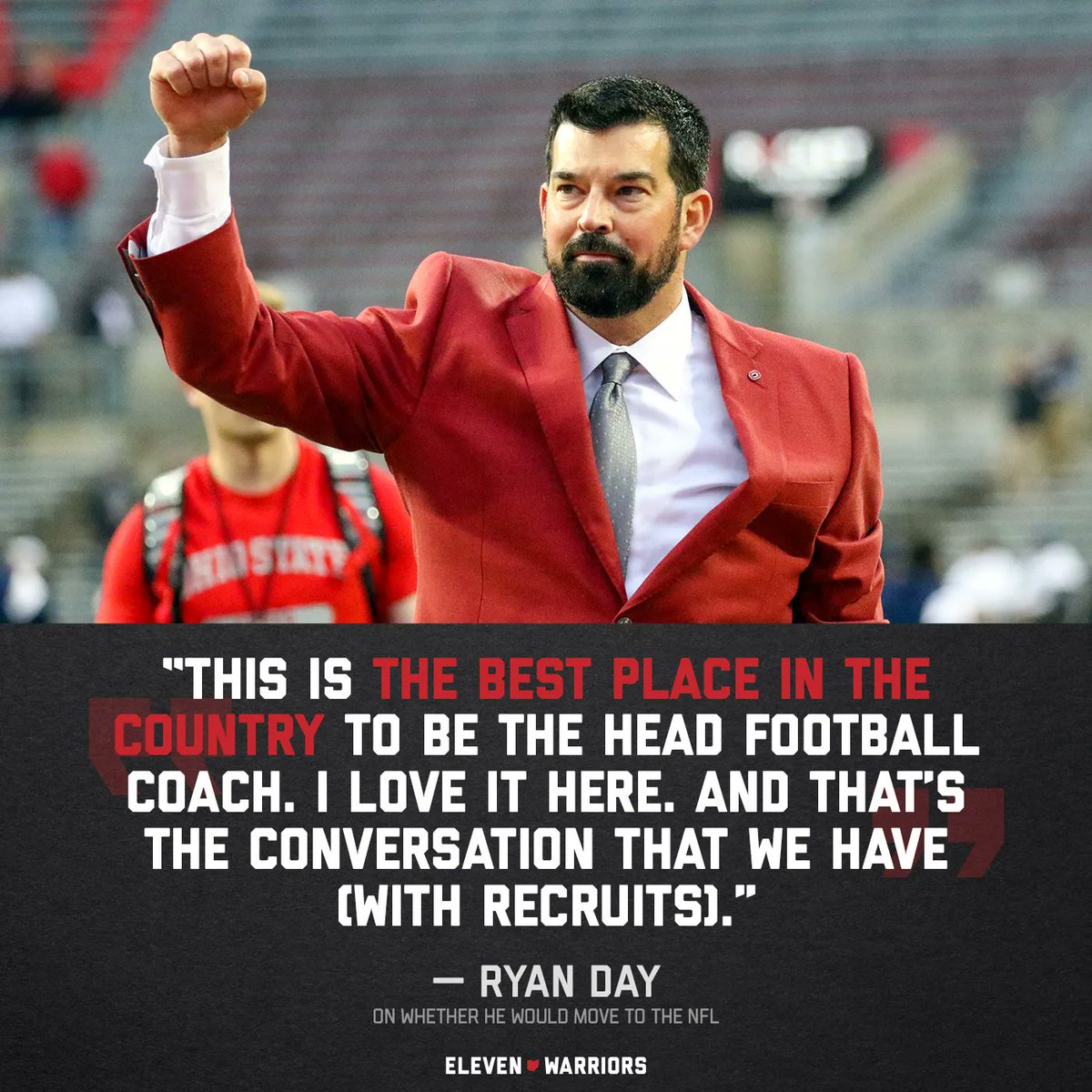11W's tweet photo. Ryan Day isn't going anywhere anytime soon. #GoBucks https://t.co/neWVLhtCkN
