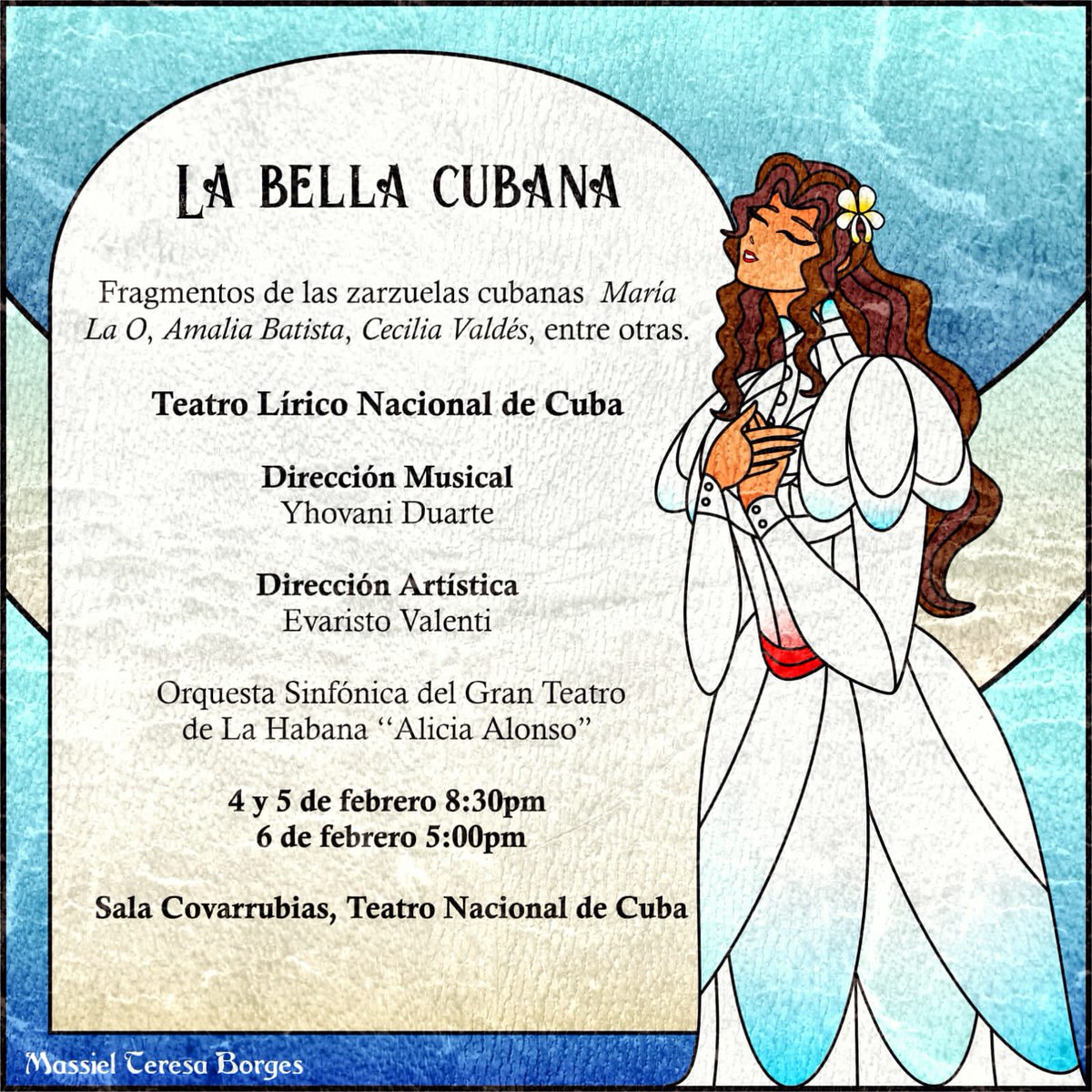 Con LA BELLA CUBANA el Teatro Lírico Nacional de Cuba iniciará celebraciones por los 90 años del estreno de Cecilia Valdés y el 60 aniversario de la Compañía. 
4, 5 y 6 de febrero, Sala Covarrubias.Teatro Nacional de Cuba.#cubacultura #Cuba #artecubano