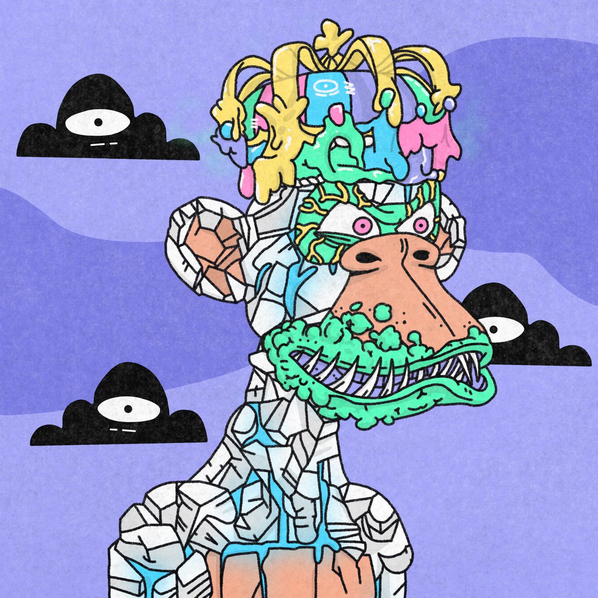 FIRST MUTANT GIVEAWAY!!!! 👀🌈🚀 We're giving away 1 #SLUTANT #NFT on launch day to 1 lucky winner!! 

RT + TAG 3 FRENS, we'll draw the winner in 8 HOURS!!!!! ⏱️ #NFTCommunity